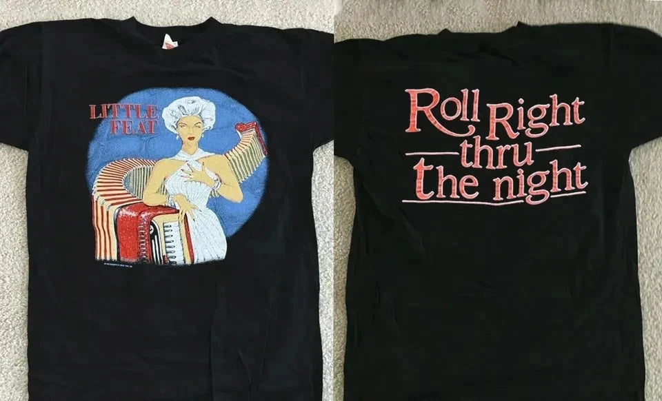 1988 Little Feat Roll Right Thru The Night T-Shirt, Vtg 80s Little Feat