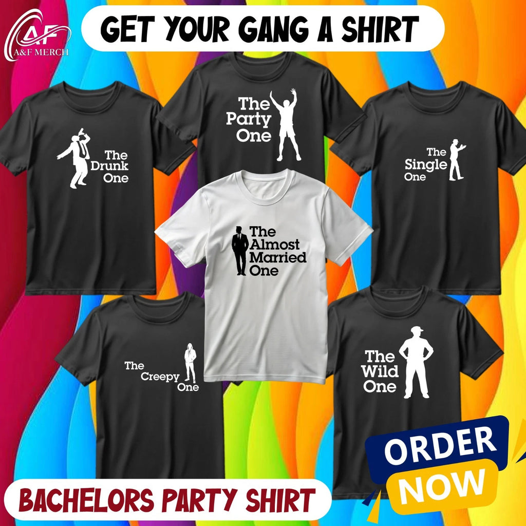 Funny Friends Group T-Shirt The Drunk One Party Single Wild Creepy Married Gift