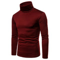 Mens Stretch High Turtle Neck Roll Shirt Long Sleeve Winter Warm Jumper Tops AU