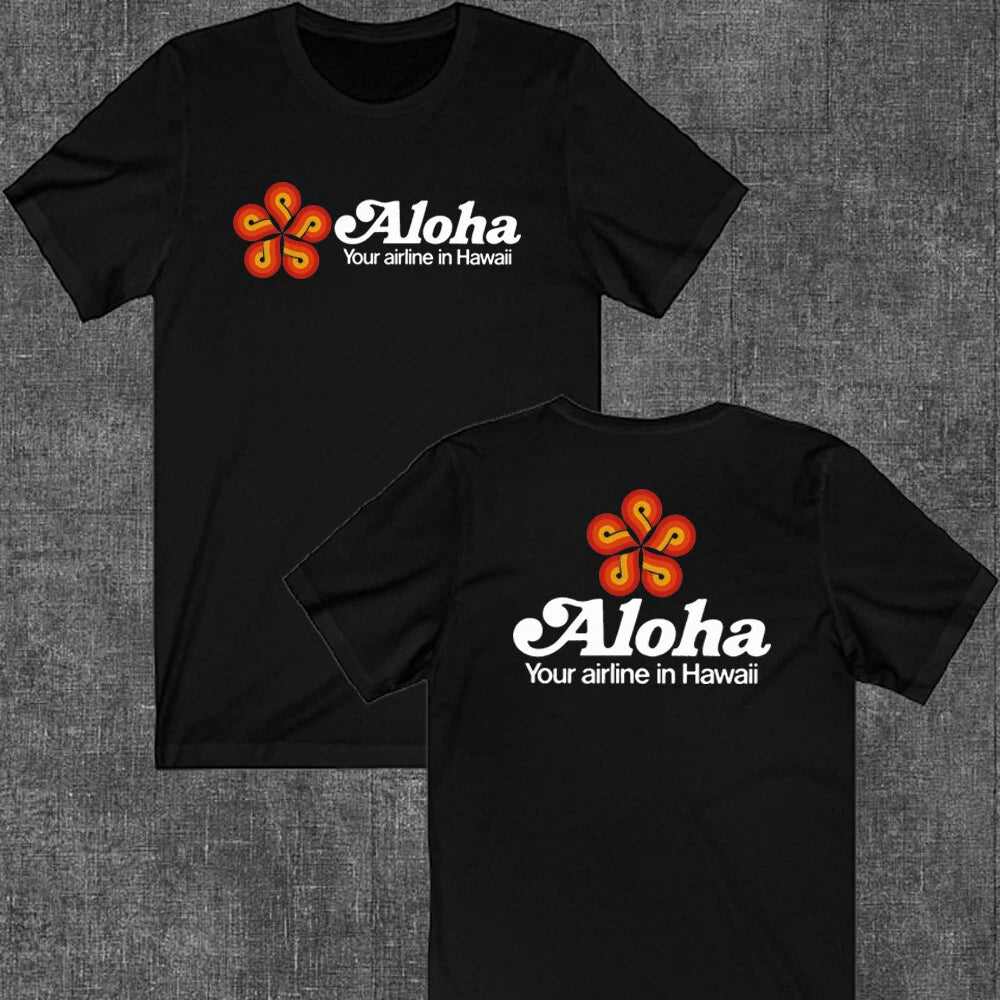 Aloha Airlines Men's Black Size S to 5XL