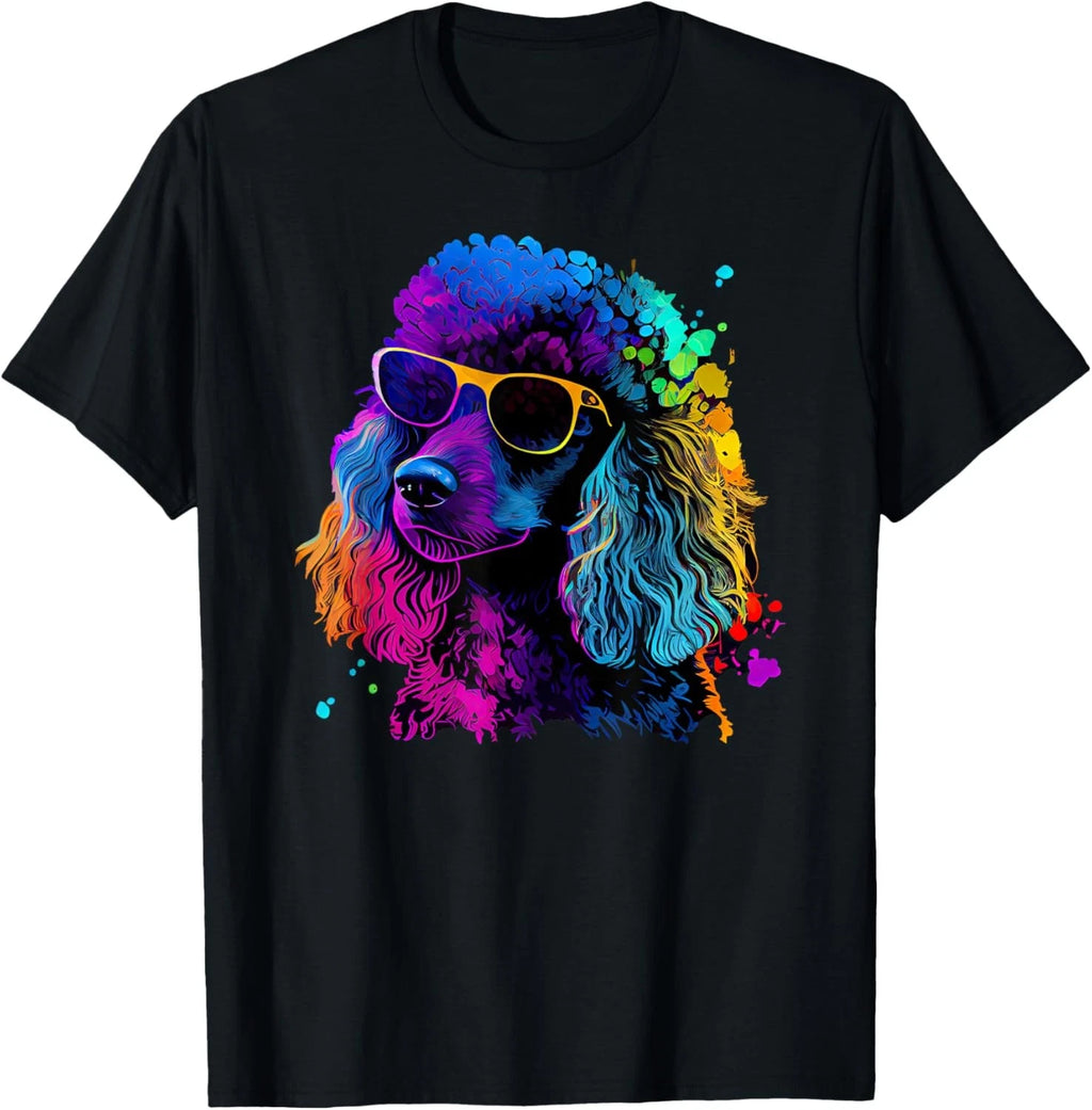 Poodle Pop Art Colorful Design Poodle Lovers T-Shirt
