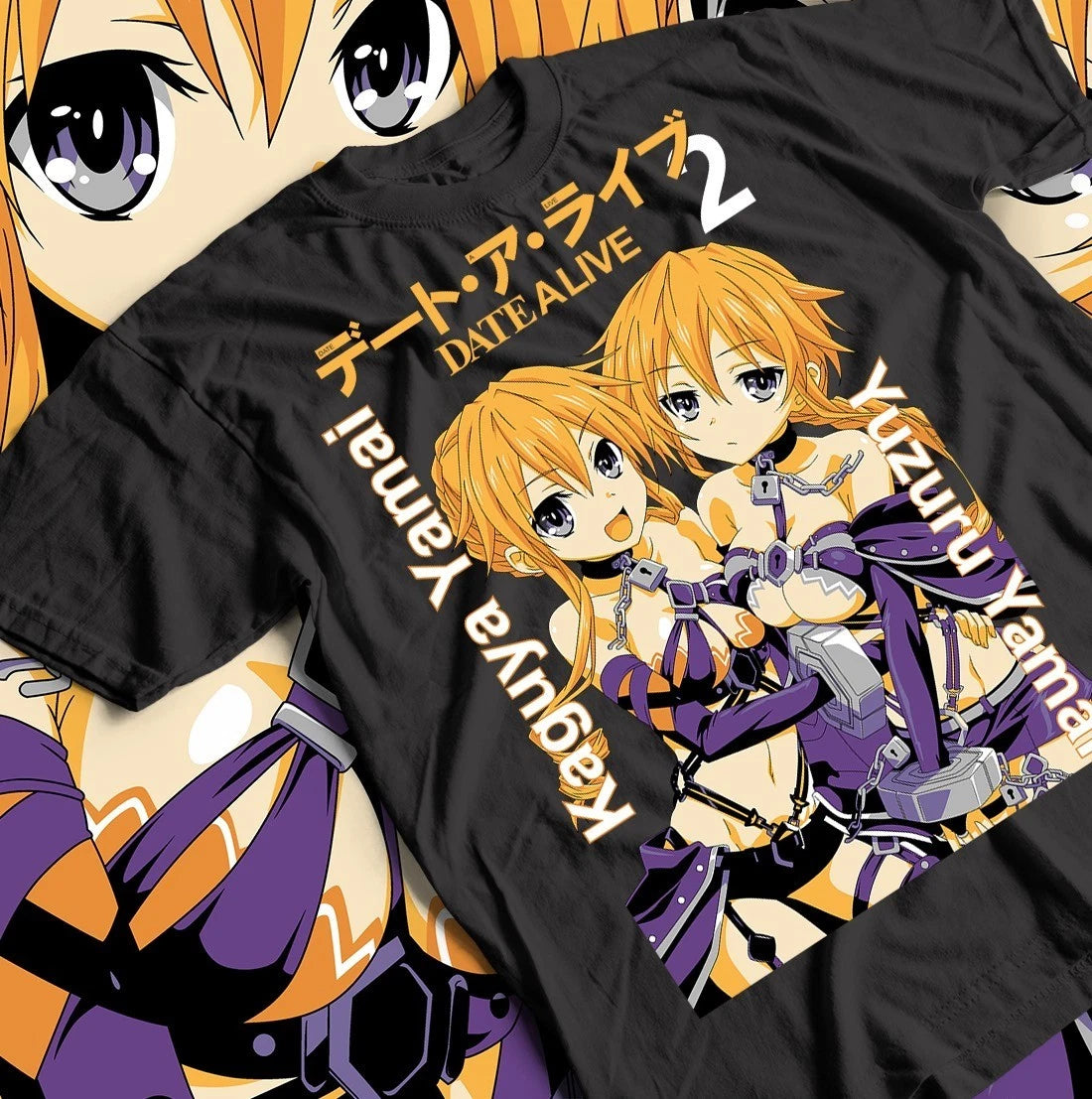 Anime Shirt, YAMAI SISTER Date A Live Graphic Tee, Unisex Cotton Top, Otaku