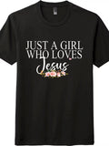 Minimalist Jesus Quote Floral Aesthetic Print Tee Casual All Match Women T-Shirt
