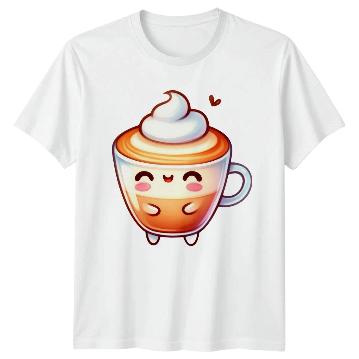 Cute Kawaii Latte Coffee T-Shirt Kawaii Style Coffee Lover Birthday Gift Him Her