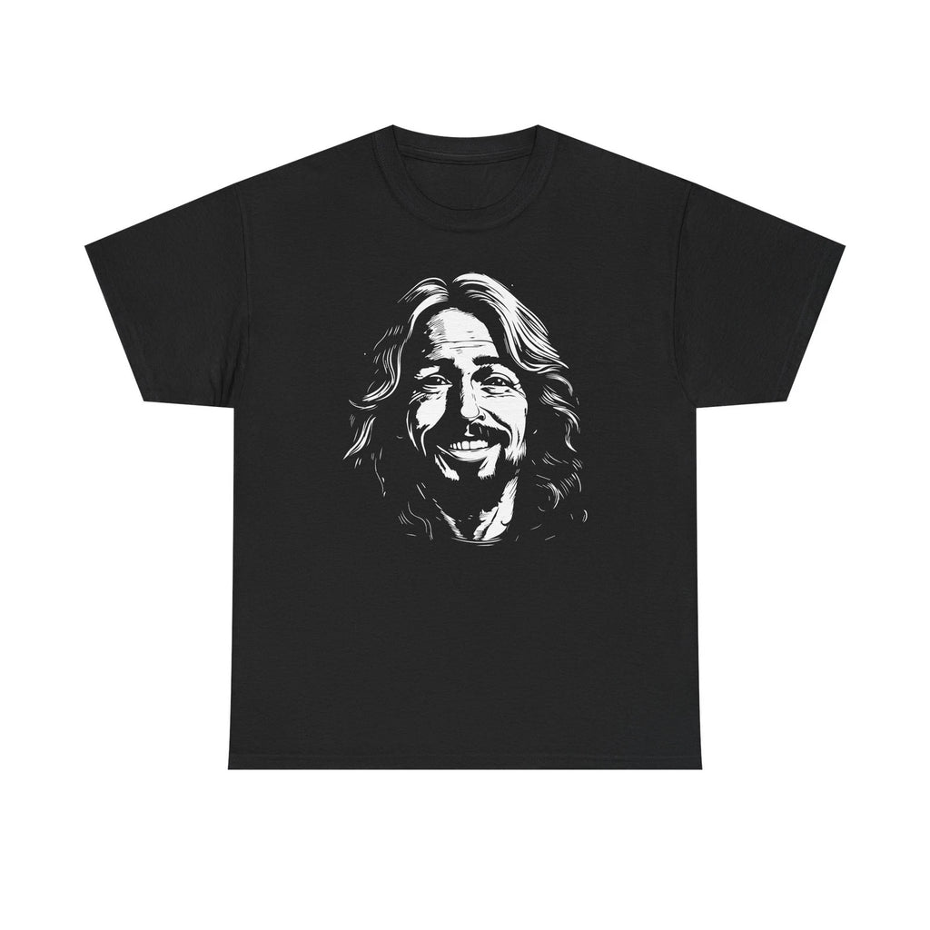 Minimalist Jesus Face Shirt – Bold Christian Black & White Graphic Tee Vintage