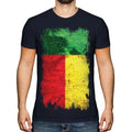 Benin Grunge Flag Mens T-Shirt Benin Beninese Beninese Football Jersey