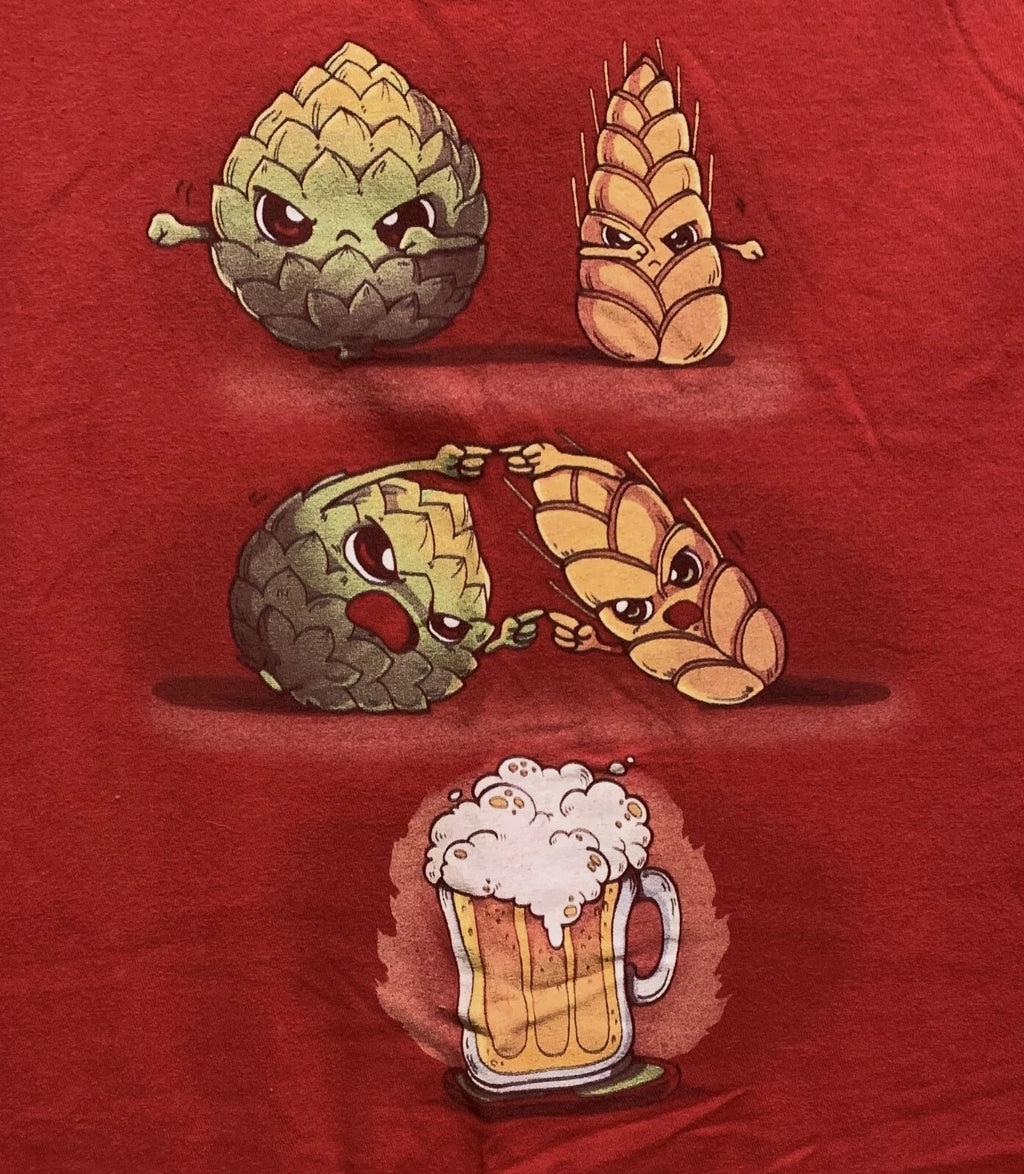 T-Shirt LRG "Hops vs Barley" Beer Wins! T-Shirt