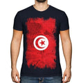 Tunisia Grunge Flag Men's Tunisian Tunes T-Shirt T? NS Football Shirt