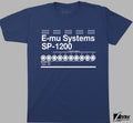 EMU SP-1200  T SHIRT 90'S DJ  TURNTABLE BOOM BAP MUSIC TECHNICS SP-1200 SAMPLER
