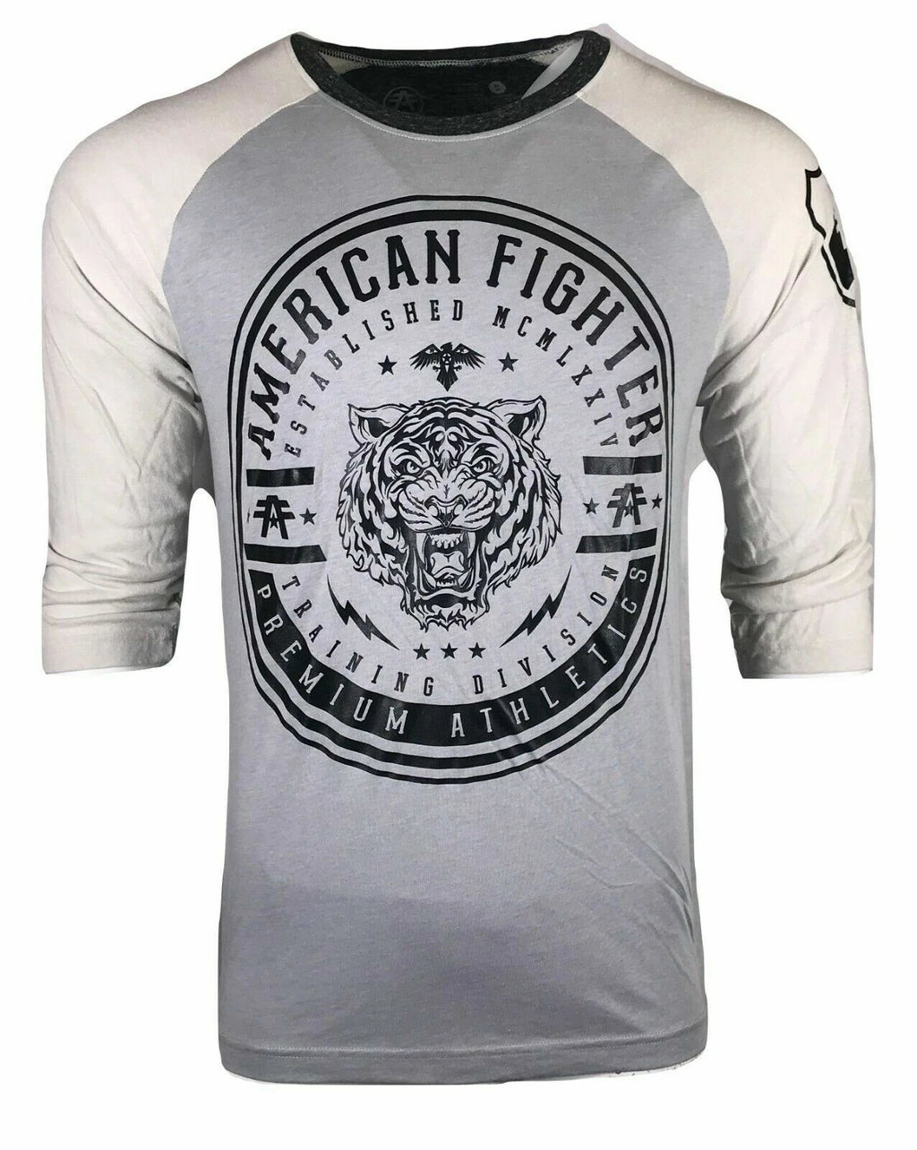 AMERICAN FIGHTER Men's T-Shirt BRIMSON FB T Athletic Biker GRAY