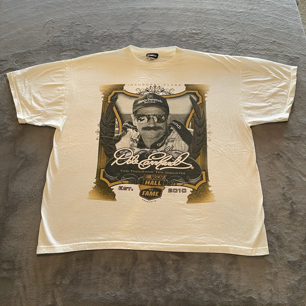 Vintage Dale Earnhardt T-Shirt Men’s XXL NASCAR Hall Of Fame GM Goodwrench White