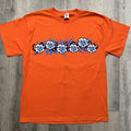 Vintage Hibiscus Flower Surf T Shirt Orange Surfer Beach Y2K Skater Floral Tee