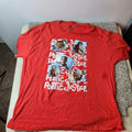 POETIC JUSTICE SNAP BACK RED T SHIRT Graphic 2pac Rap Y2k