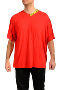 Scuderia Ferrari Men's Red V-Neck Short Sleeve T-Shirt US 3XL IT 58