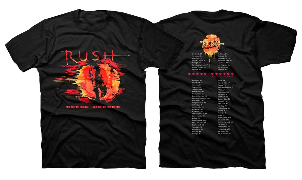 Rush Tour Merch Vapor Trails 2002 Tour Tee Size S-5XL