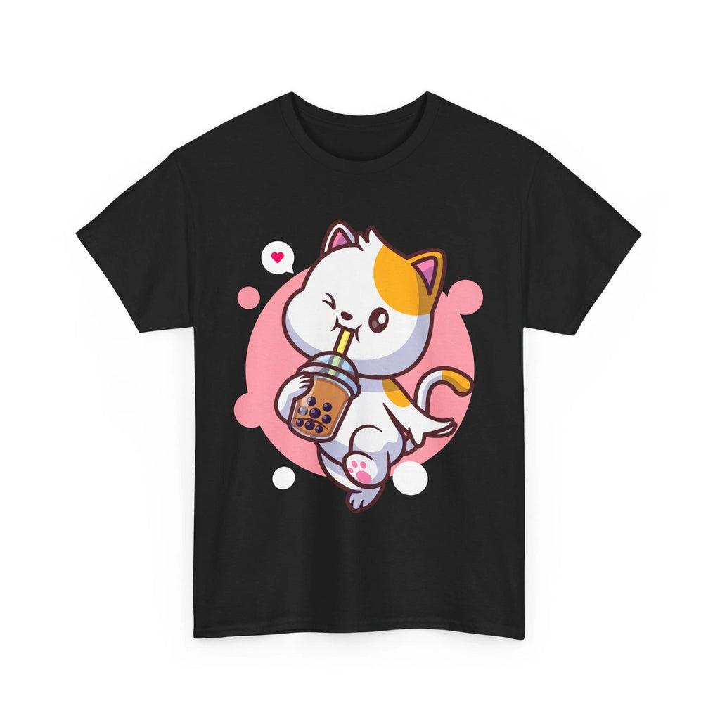 Anime Cat T-Shirt, Kawaii Cat Neko Boba Tea Cats Lovers Funny Shirt
