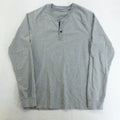 Lululemon Henley Shirt Mens Large Grey Long Sleeve Elbow Patch Pullover Preppy