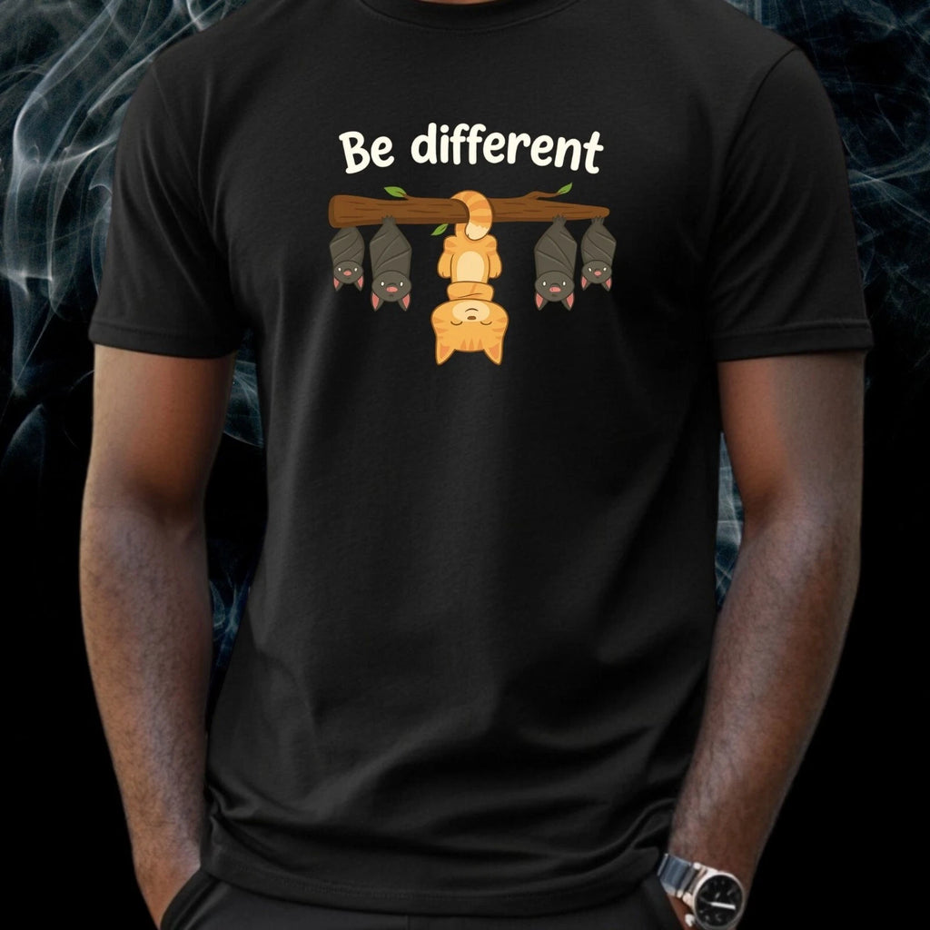 Mens Be Different Motif Cotton T-Shirt Size XS to 5XL