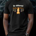 Mens Be Different Motif Cotton T-Shirt Size XS to 5XL