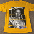 Aaliyah Men’s T-shirt medium Yellow Modern Shirt Sleeve Music R&B RIP