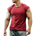 Men's T-shirt Summer Solid Color Leisure Sports Sleeveless Bottoming Shirt