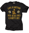 Wine T-shirt camping Camp Tee shirt fishing outdoor activities Tee shirt