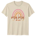 Mama Rainbow Boho T-Shirt Mothers Day Gift For Mom Wife Women