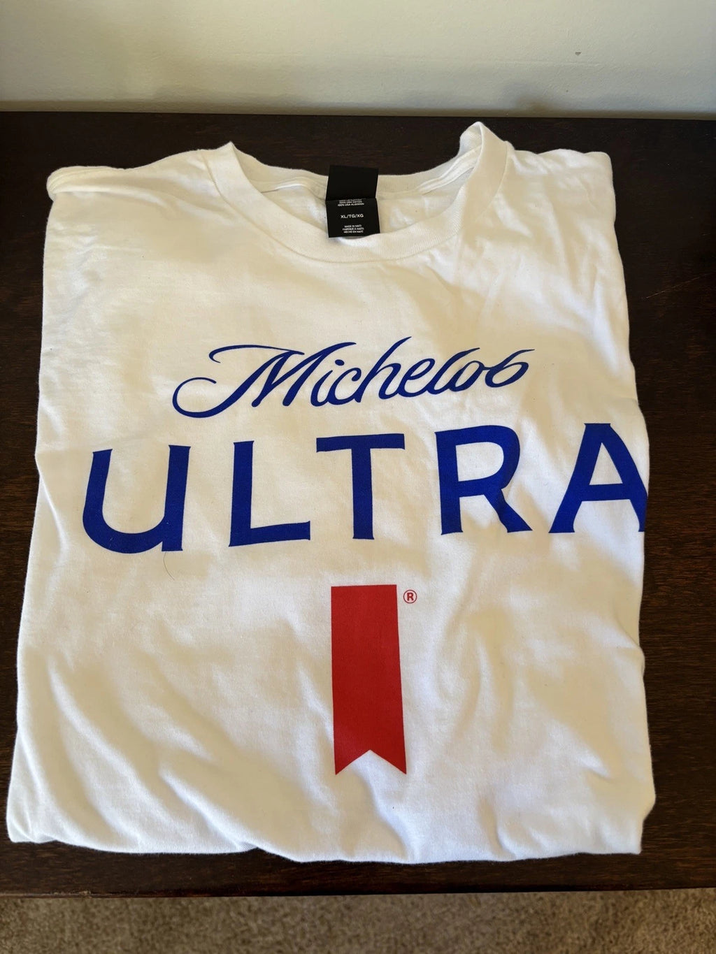 Michelob Ultra White Short Sleeve T-Shirt-Adult X-Large-New