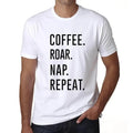 ULTRABASIC Homme Tee-Shirt Café Rugissement Sieste Répétition Coffee Roar Nap