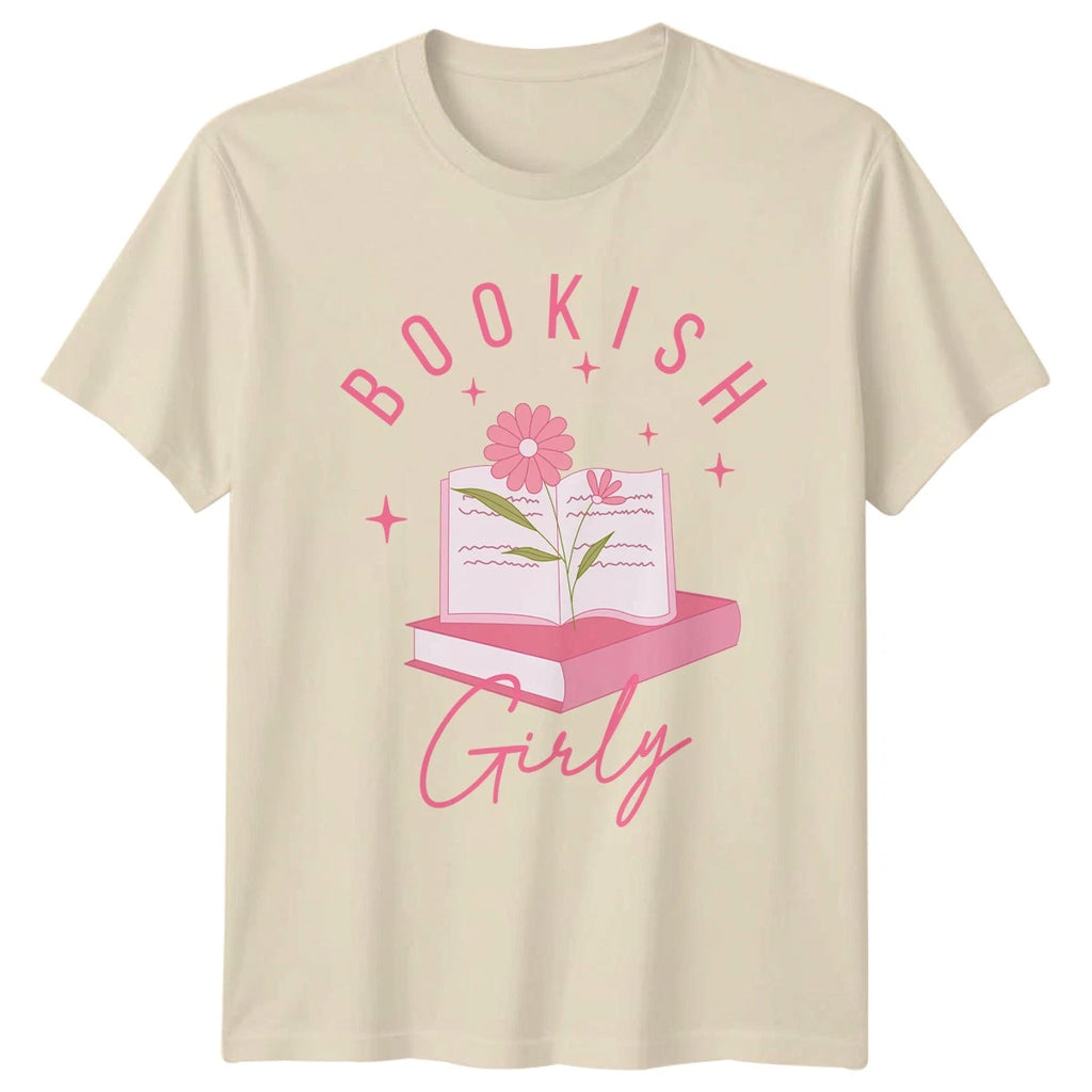 Bookish Girly Womens T-Shirt Booktok Aesthetic Reading Literature