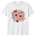 Glitter Heart Playing Cards Love Womens T-Shirt Valentines Aesthetic
