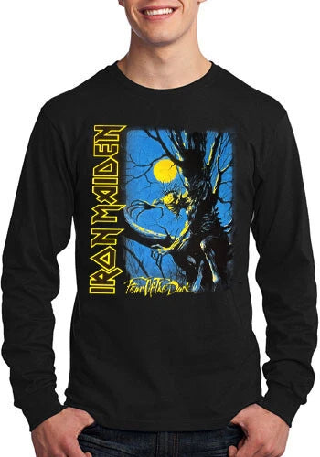 IRON MAIDEN FEAR  Heavy Metal Men's Black Long Sleeve