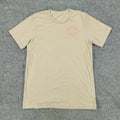 Sundream Coffee Shirt Men Medium Beige Graphic Tee Crew Neck Short Sleeve Adult