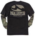 Hollister Men's Layered 2-in-1 Long-Sleeve Graphic Tee (Relaxed Fit) HOM-7R