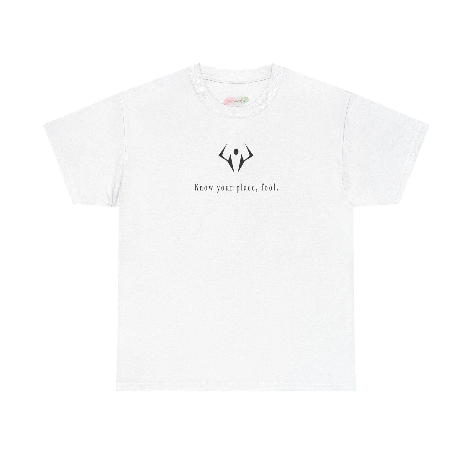 Minimalist Lotus Symbol tee | small centered spiritual graphic