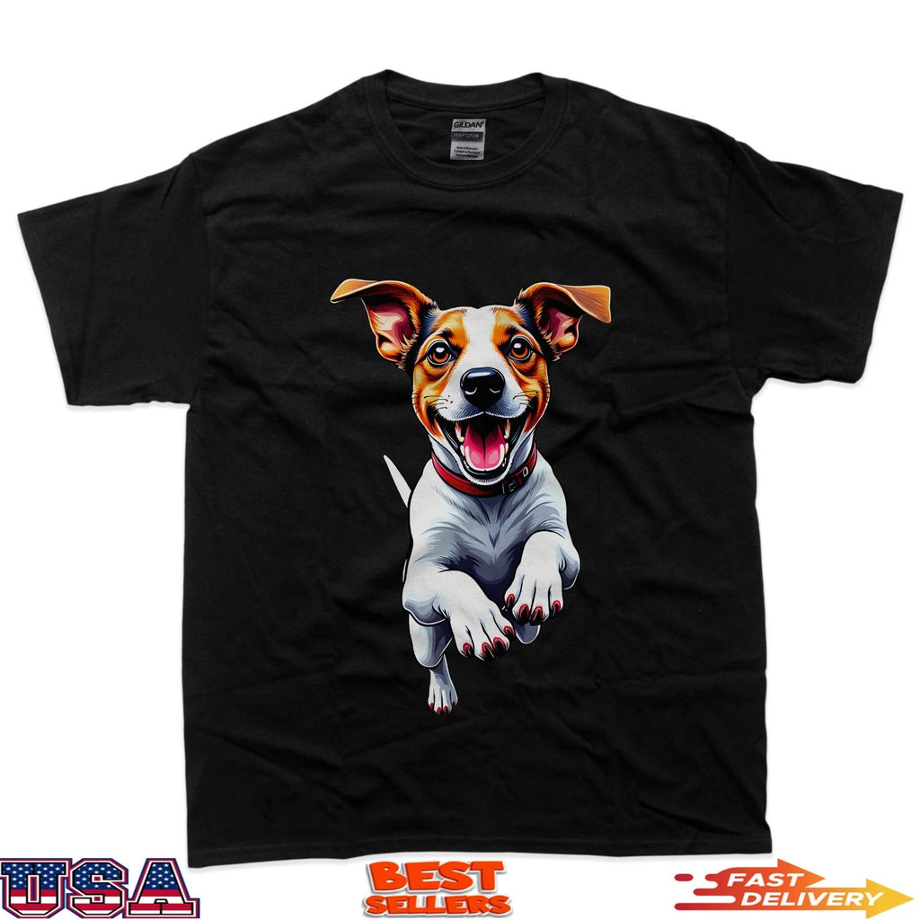Jack Russell Dog Lovers Jumping Design Funny T-Shirt