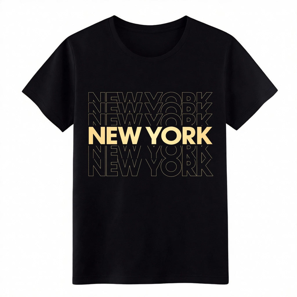 Unisex Retro Cotton Classic Fit Graphic Tee New York Casual Street Gift T-Shirt