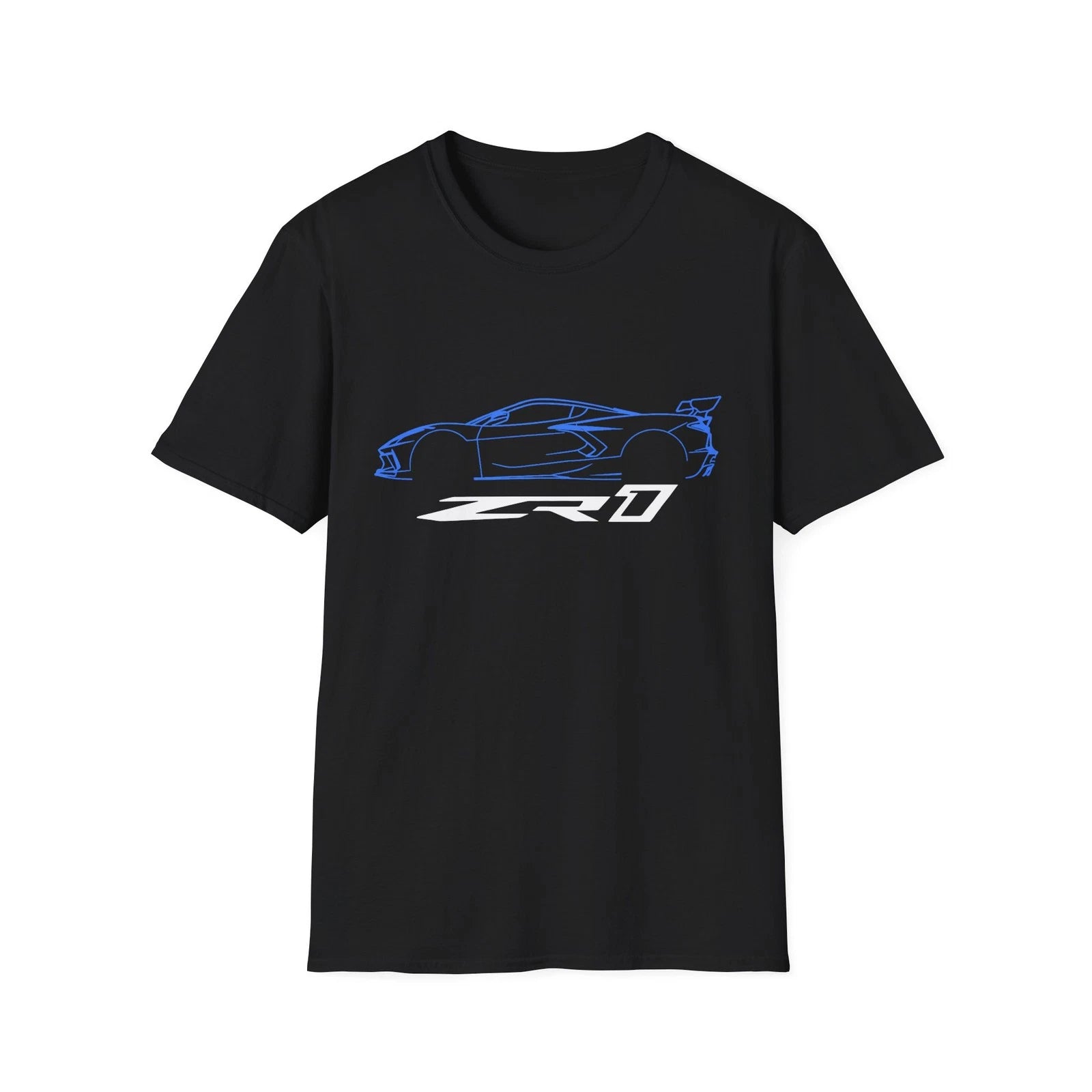 C8 ZR1 Shirt | Rapid Blue Line Art Tee for Chevy Fans & Supercar Lovers