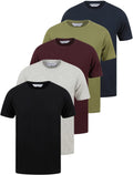 Tokyo Laundry Men's T-Shirts Multi Pack of 5 Basic Plain Top Set 100% Cotton