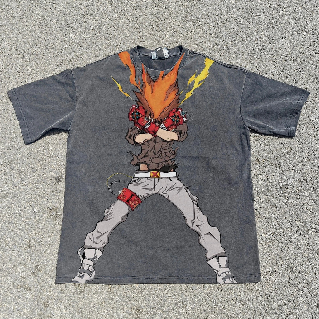 Katekyo Hitman Reborn Tsuna Sawada Distressed Heavyweight Cotton T-Shirt Anime