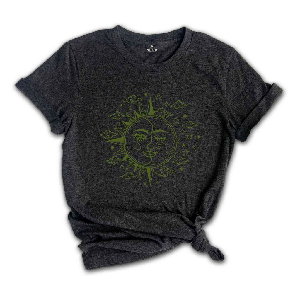 Boho Moon Shirt, Moon Phases T-shirt, Vintage Moon Shirt, Women Boho Moon Gift S