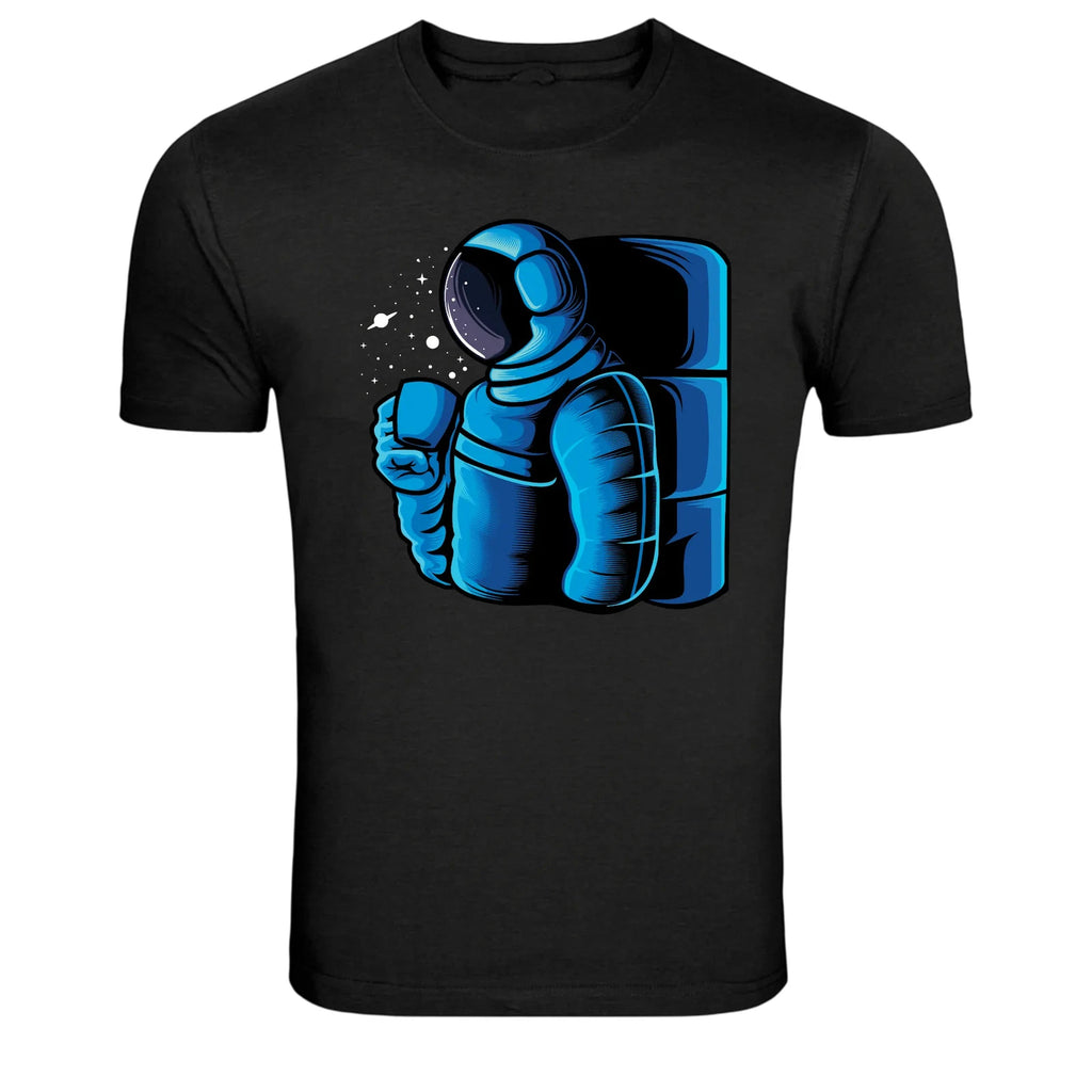 Astronaut Drinking Coffee In Space Graphic T-Shirt