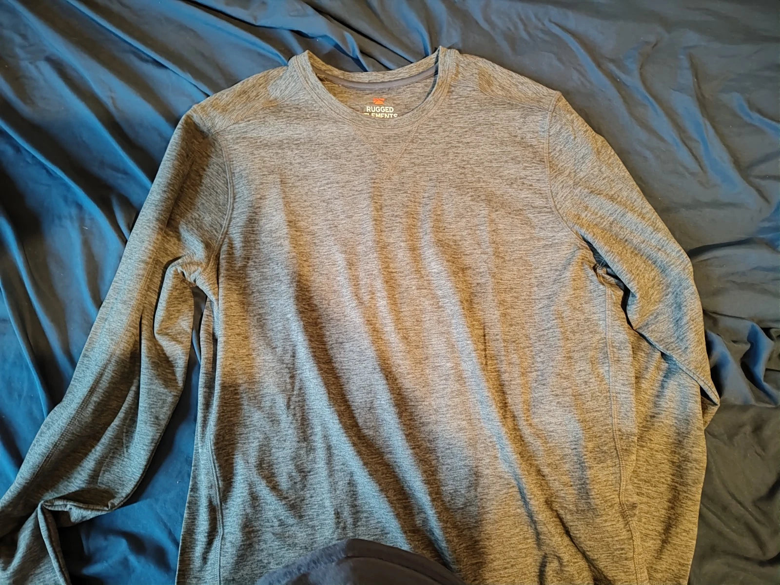 Rugged Elements Men's Long Sleeve T-Shirt SIZE: LARGE Heathered Gray