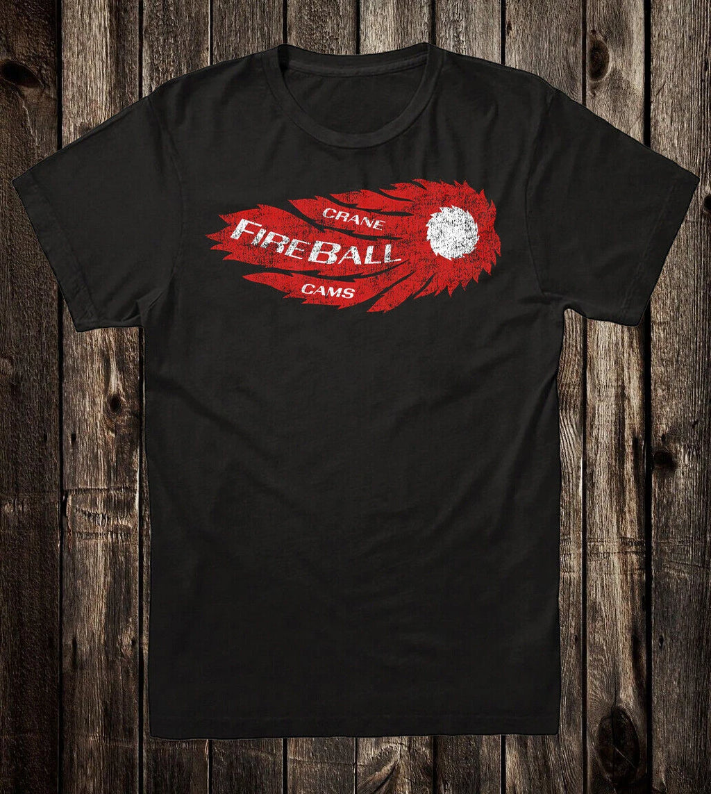 Retro Hot Rod Tee T Shirt Drag Race Racing Crane Cams Fireball
