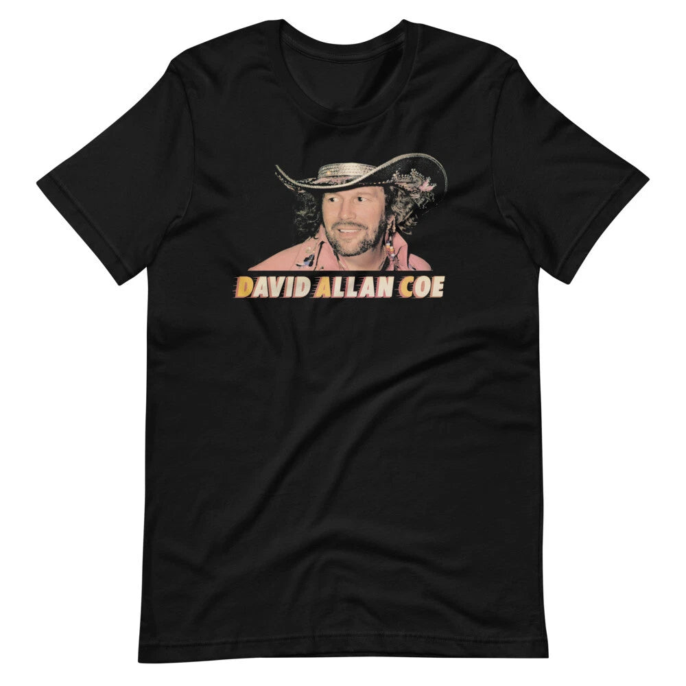 DAVID ALLAN COE Fan Art Black Tee Short-Sleeve Unisex T-Shirt