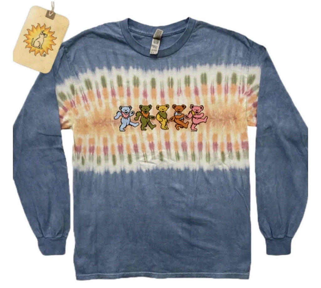 Grateful Dead Long Sleeve Dancing Bear Track Dancing Bears DEAD HEAD Shirt