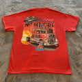 Vintage Drag Racing T-Shirt Mens Large Semi Art Motorsports Hot Rods Muscle Cars