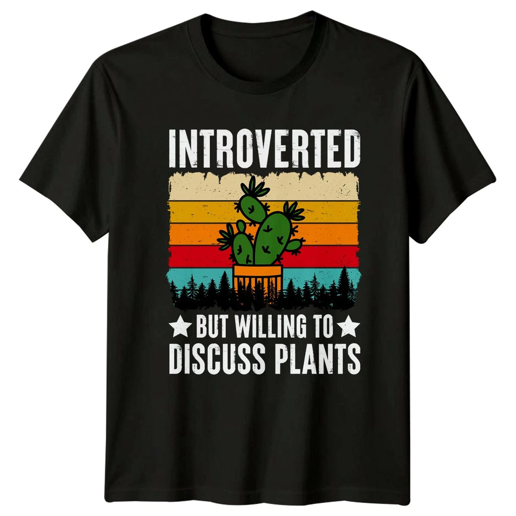 Introverted But Willing To Discuss T-Shirt Cactus Succulent Gardening