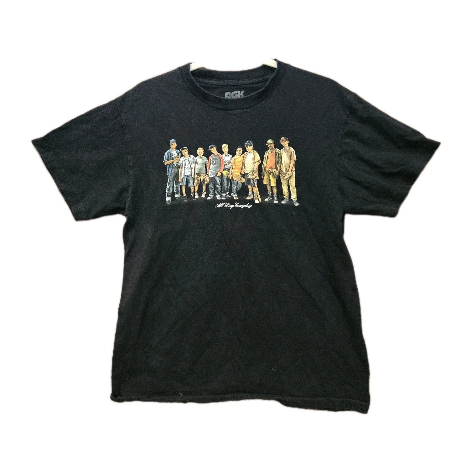 DGK The Sandlot T-Shirt Mens Medium Black All Day Everyday Graphic Short Sleeve