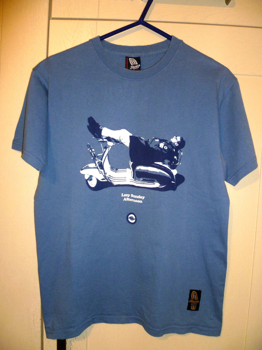 STOMP - ORIGINAL "LAZY SUNDAY AFTERNOON" PETROL BLUE T-SHIRT (S)